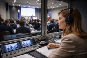 Profesionalni tumač tijekom simultanog i konsekutivnog prevođenja